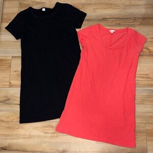 GAP Set of 2 Black, Coral Women's Dresses Small Shirt Dresses